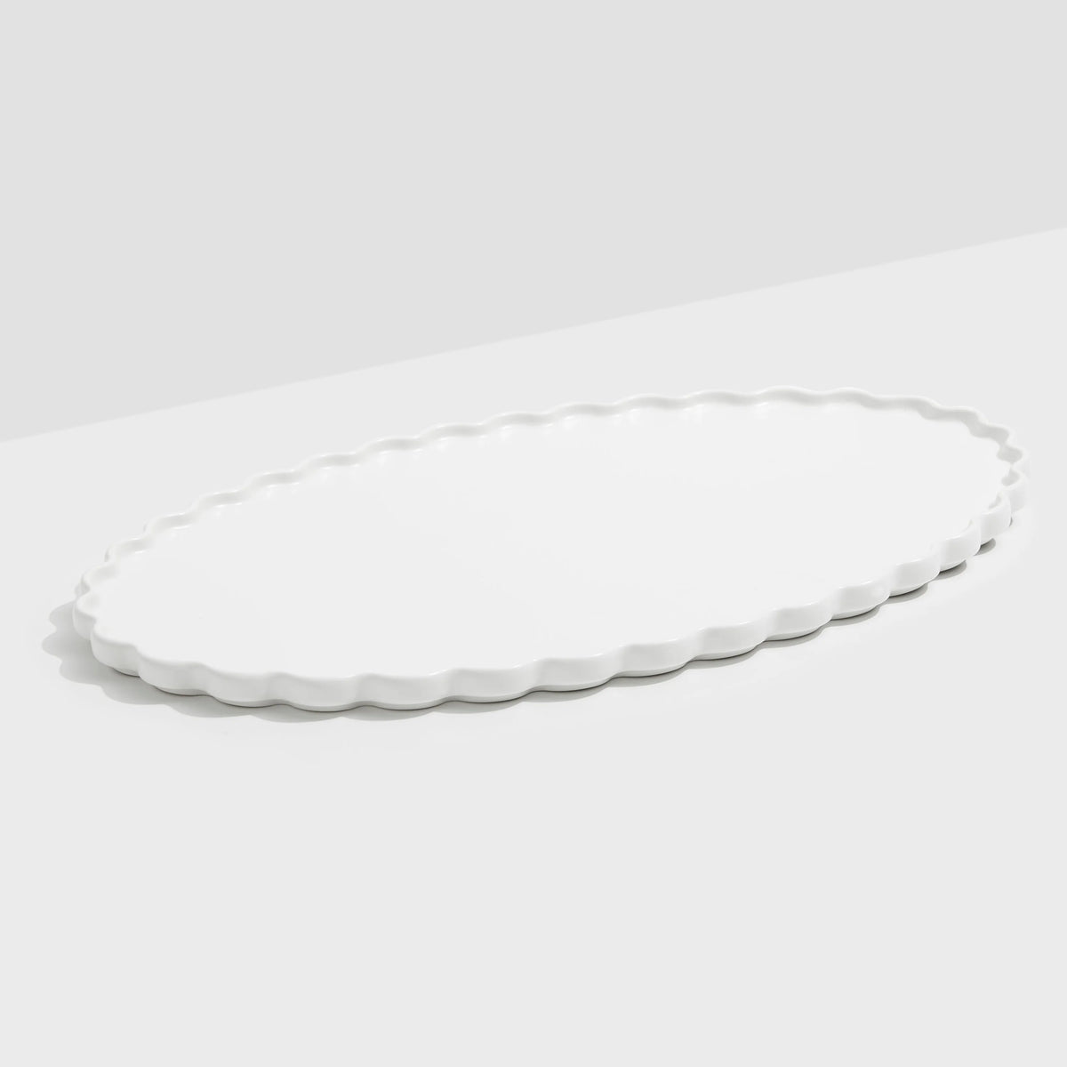 Fazeek White Ceramic Wave Platter