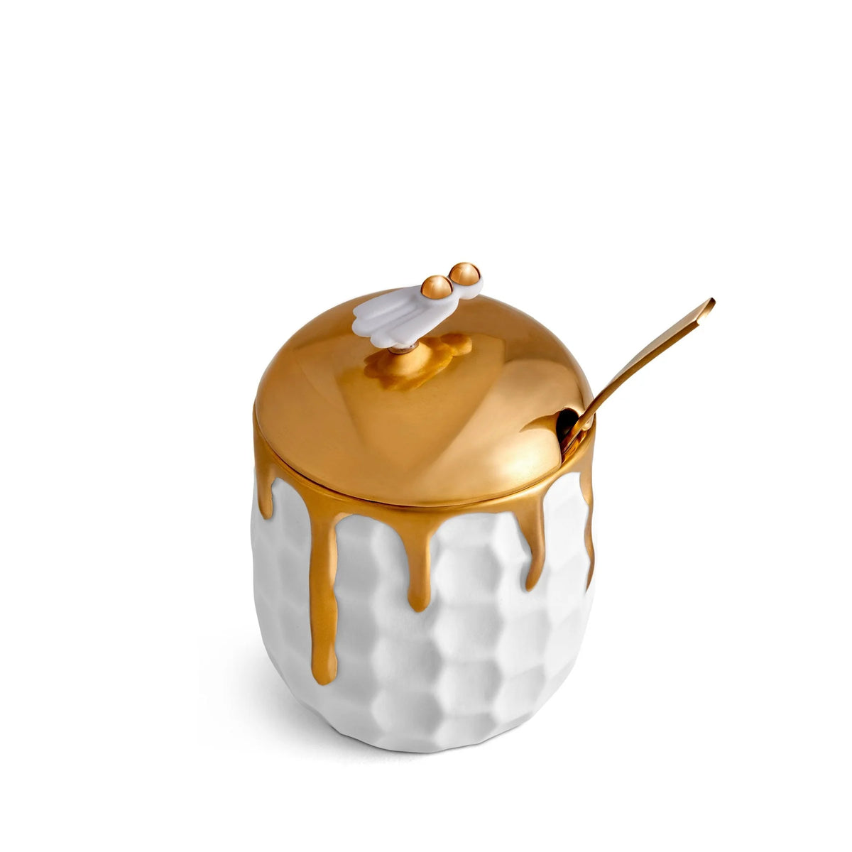 Beehive Honey Pot and Spoon